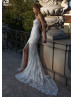 Strapless Sweetheart Beaded Lace Wedding Dress